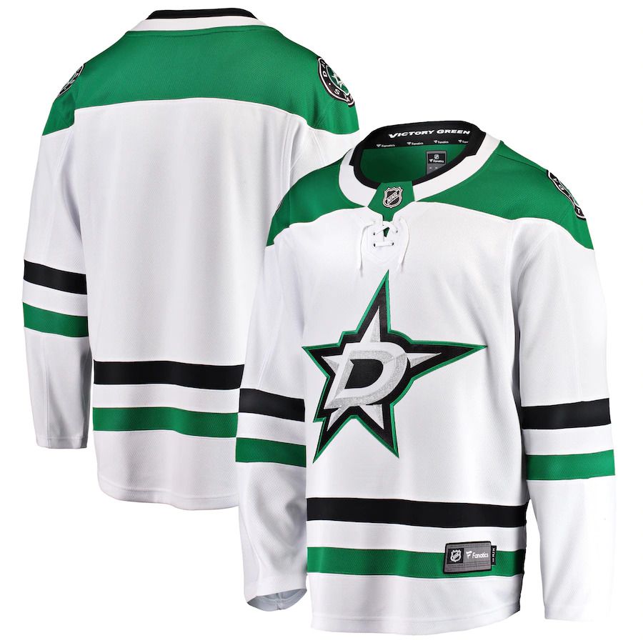 Men Dallas Stars Fanatics Branded White Breakaway Away NHL Jersey->dallas stars->NHL Jersey